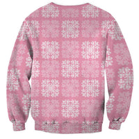 Pink Palaka Quilt Hawaii Sweatshirt Traditional Hawaii-plaid Pattern LT14 - Polynesian Pride