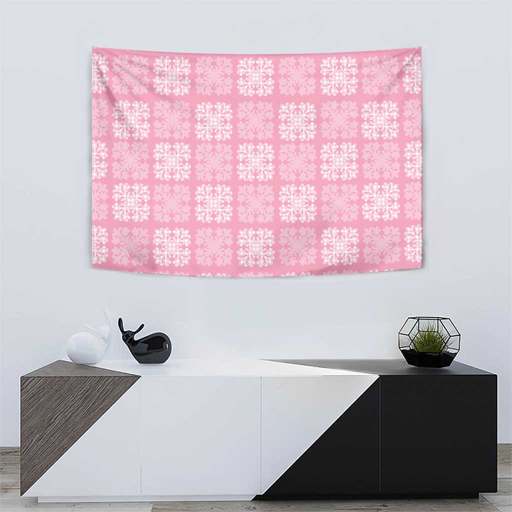 Pink Palaka Quilt Hawaii Tapestry Traditional Hawaii-plaid Pattern LT14 - Polynesian Pride