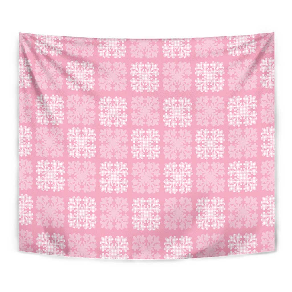 Pink Palaka Quilt Hawaii Tapestry Traditional Hawaii-plaid Pattern LT14 - Polynesian Pride