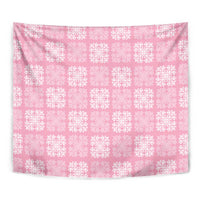 Pink Palaka Quilt Hawaii Tapestry Traditional Hawaii-plaid Pattern LT14 - Polynesian Pride