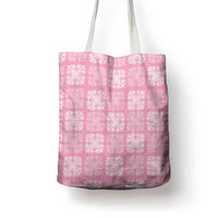 Pink Palaka Quilt Hawaii Tote Bag Traditional Hawaii-plaid Pattern LT14 - Polynesian Pride