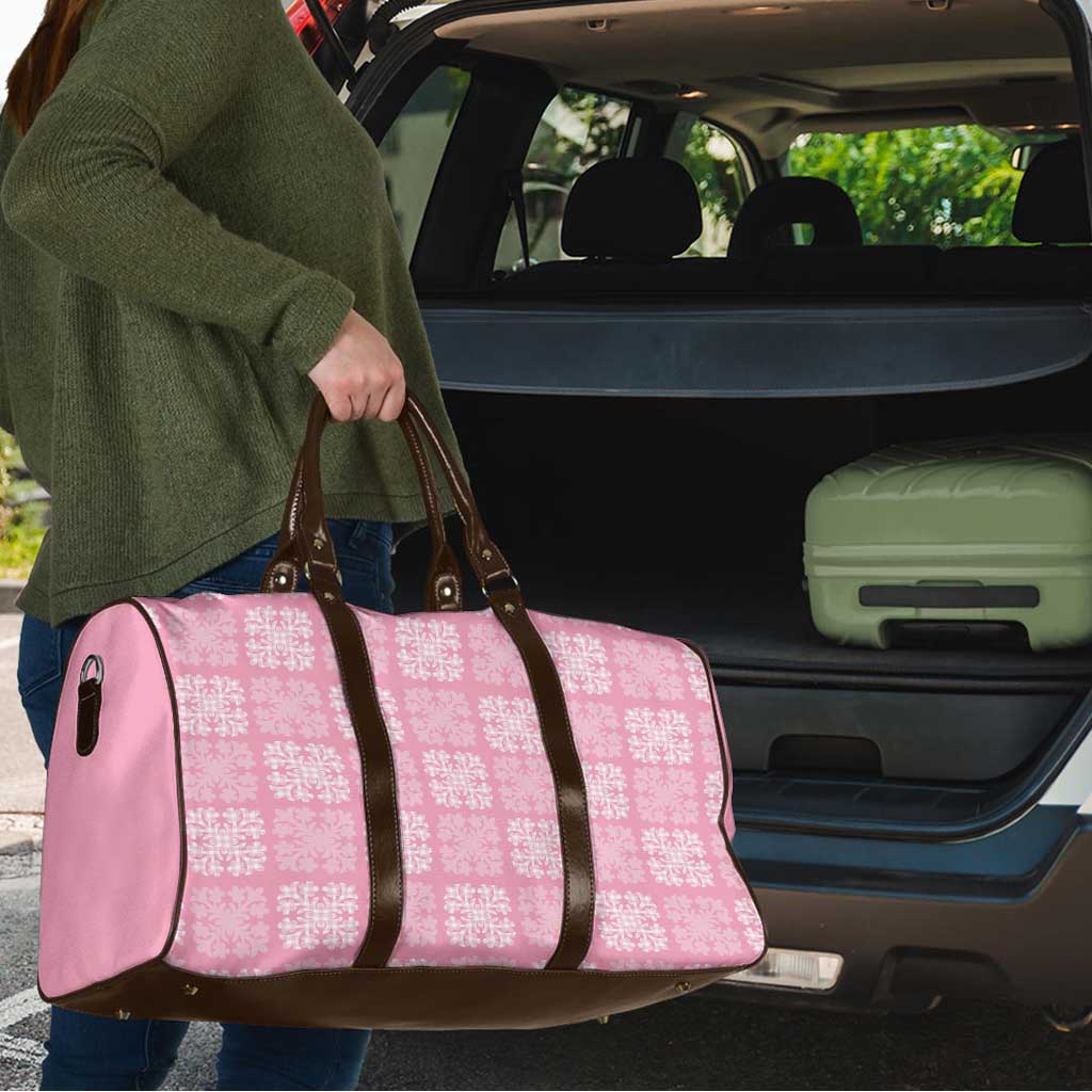 Pink Palaka Quilt Hawaii Travel Bag Traditional Hawaii-plaid Pattern LT14 - Polynesian Pride