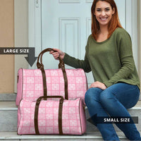 Pink Palaka Quilt Hawaii Travel Bag Traditional Hawaii-plaid Pattern LT14 - Polynesian Pride