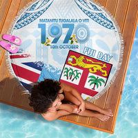 Fiji Day 1970 Beach Blanket Proud To Be A Fijian Tapa Pattern LT14 - Polynesian Pride