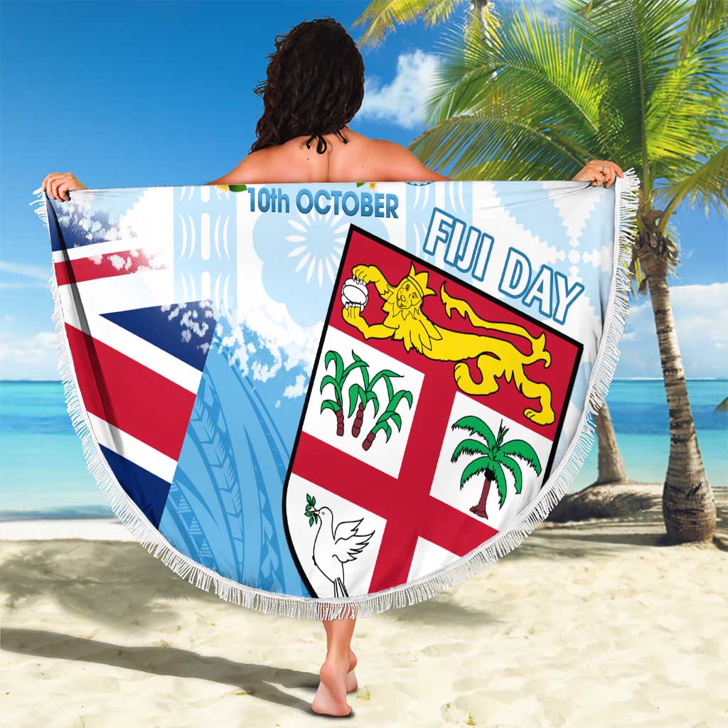 Fiji Day 1970 Beach Blanket Proud To Be A Fijian Tapa Pattern LT14 - Polynesian Pride