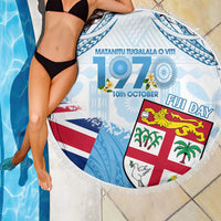Fiji Day 1970 Beach Blanket Proud To Be A Fijian Tapa Pattern LT14 - Polynesian Pride