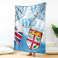 Fiji Day 1970 Blanket Proud To Be A Fijian Tapa Pattern LT14 - Polynesian Pride