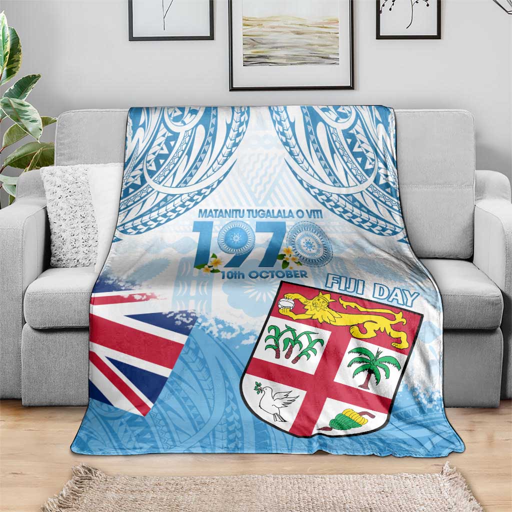 Fiji Day 1970 Blanket Proud To Be A Fijian Tapa Pattern LT14 - Polynesian Pride