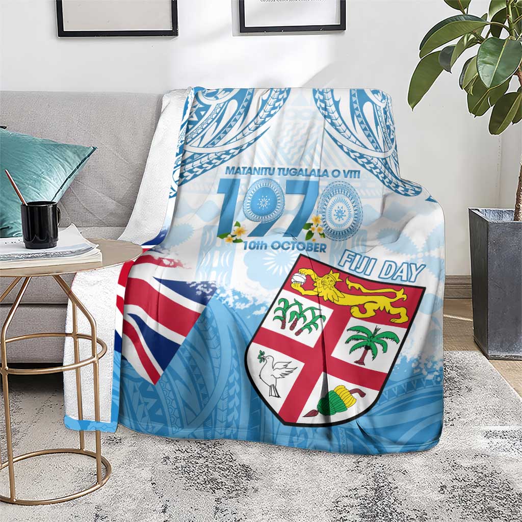 Fiji Day 1970 Blanket Proud To Be A Fijian Tapa Pattern LT14 - Polynesian Pride