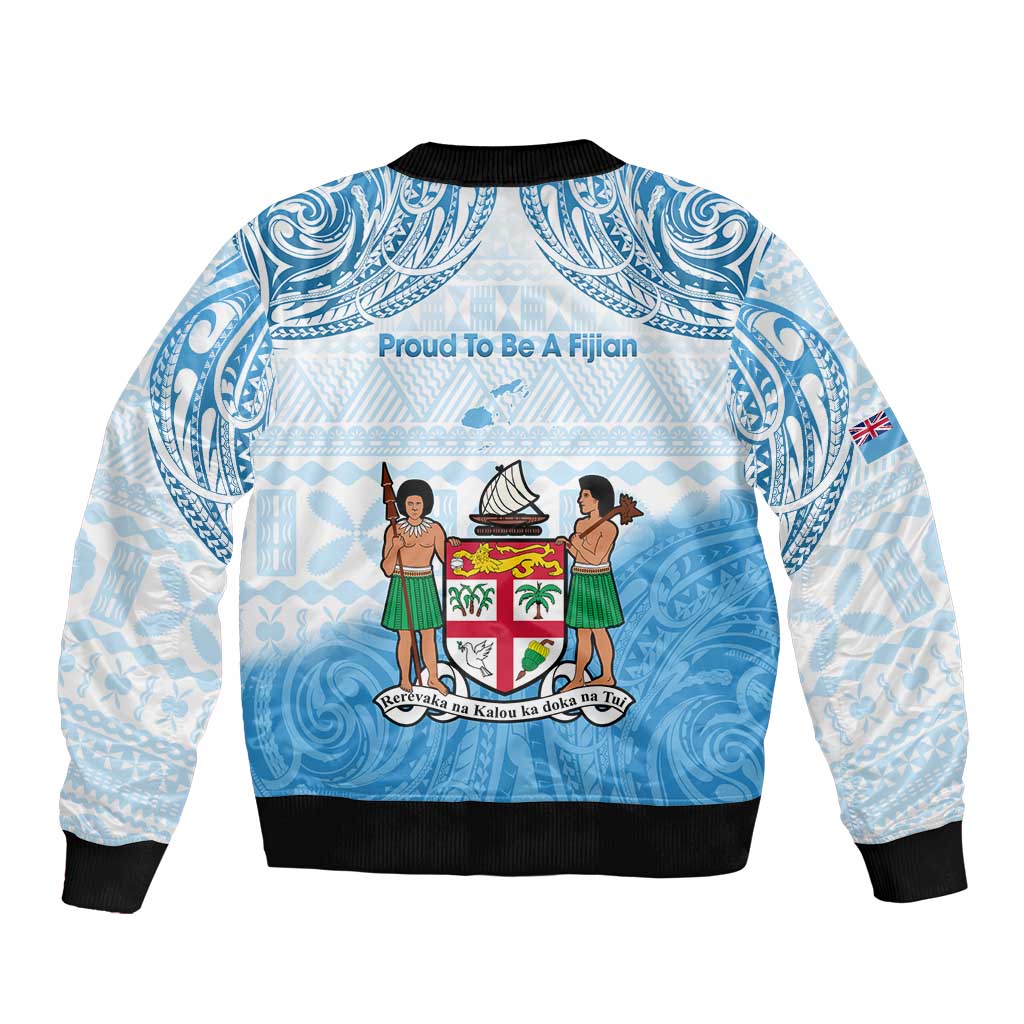 Fiji Day 1970 Bomber Jacket Proud To Be A Fijian Tapa Pattern LT14 - Polynesian Pride