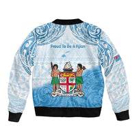 Fiji Day 1970 Bomber Jacket Proud To Be A Fijian Tapa Pattern LT14 - Polynesian Pride