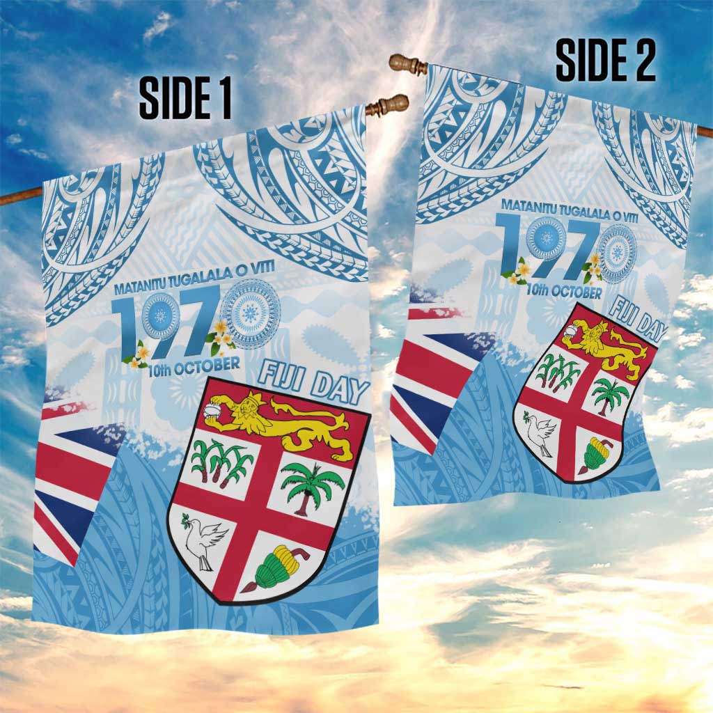 Fiji Day 1970 Garden Flag Proud To Be A Fijian Tapa Pattern LT14 - Polynesian Pride