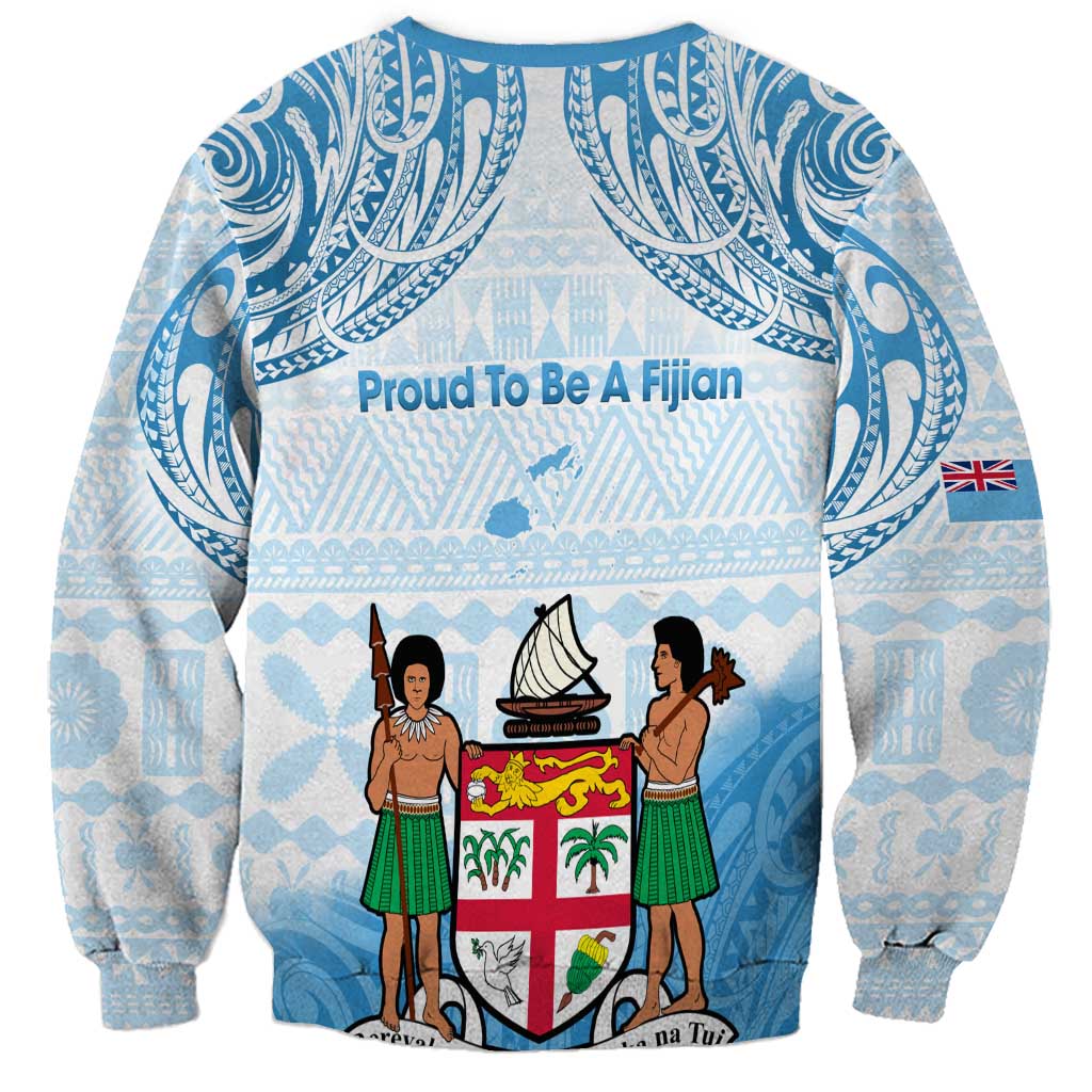 Fiji Day 1970 Sweatshirt Proud To Be A Fijian Tapa Pattern LT14 - Polynesian Pride