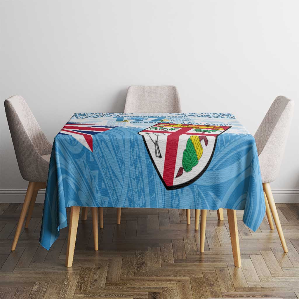 Fiji Day 1970 Tablecloth Proud To Be A Fijian Tapa Pattern LT14 - Polynesian Pride