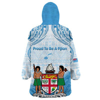 Fiji Day 1970 Wearable Blanket Hoodie Proud To Be A Fijian Tapa Pattern LT14 - Polynesian Pride