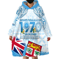 Fiji Day 1970 Wearable Blanket Hoodie Proud To Be A Fijian Tapa Pattern LT14 - Polynesian Pride