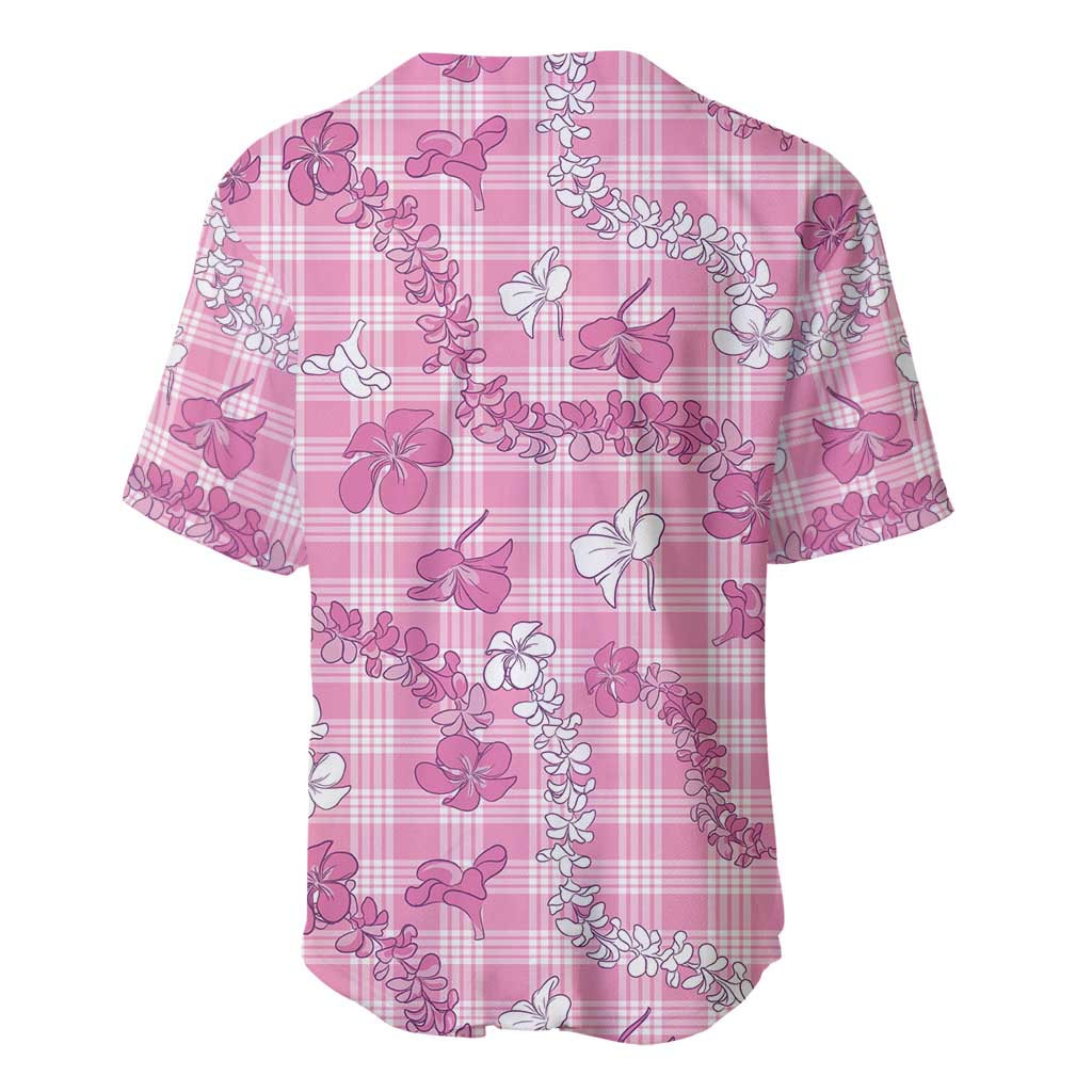 Alaka Aloha Hawaii Baseball Jersey Plumeria Lei With Palaka Motif LT14 - Polynesian Pride