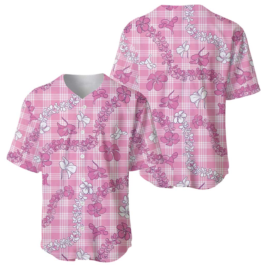 Alaka Aloha Hawaii Baseball Jersey Plumeria Lei With Palaka Motif LT14 - Polynesian Pride