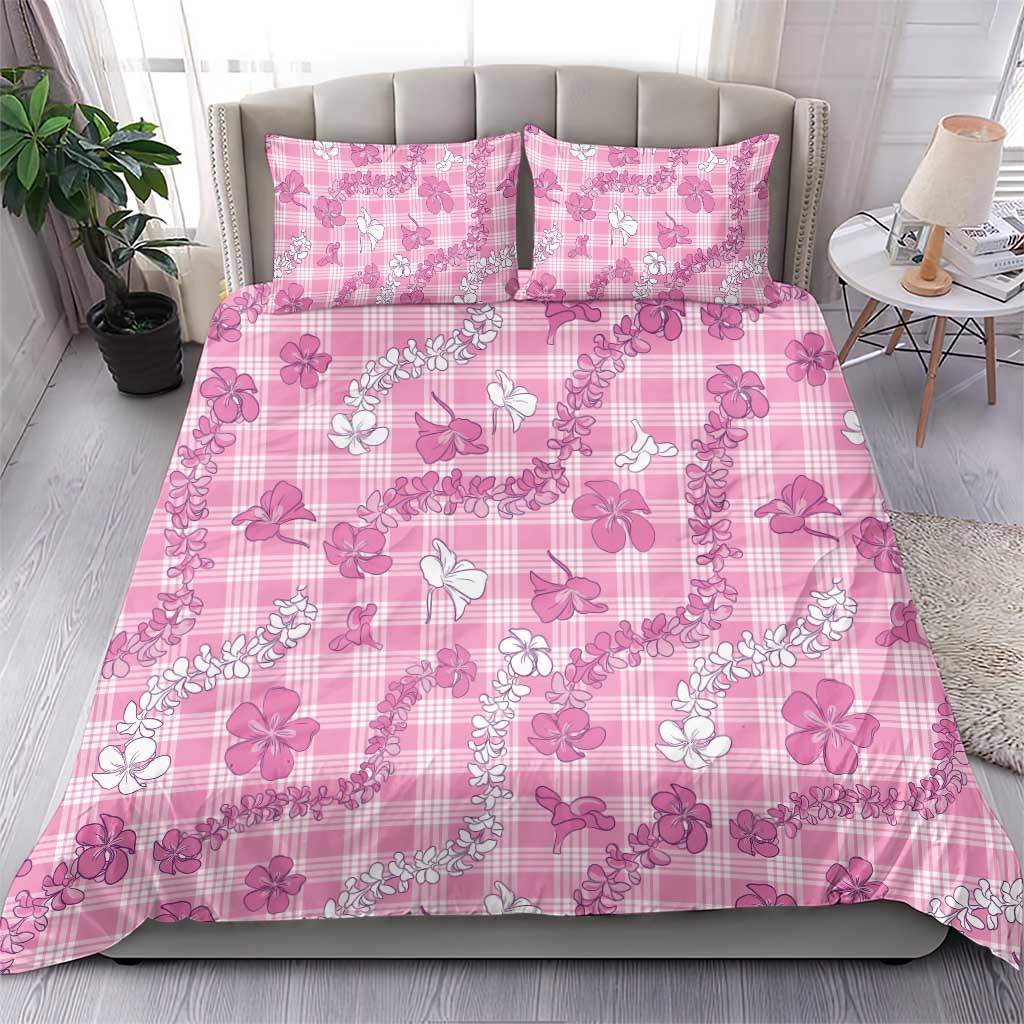 Alaka Aloha Hawaii Bedding Set Plumeria Lei With Palaka Motif LT14 - Polynesian Pride