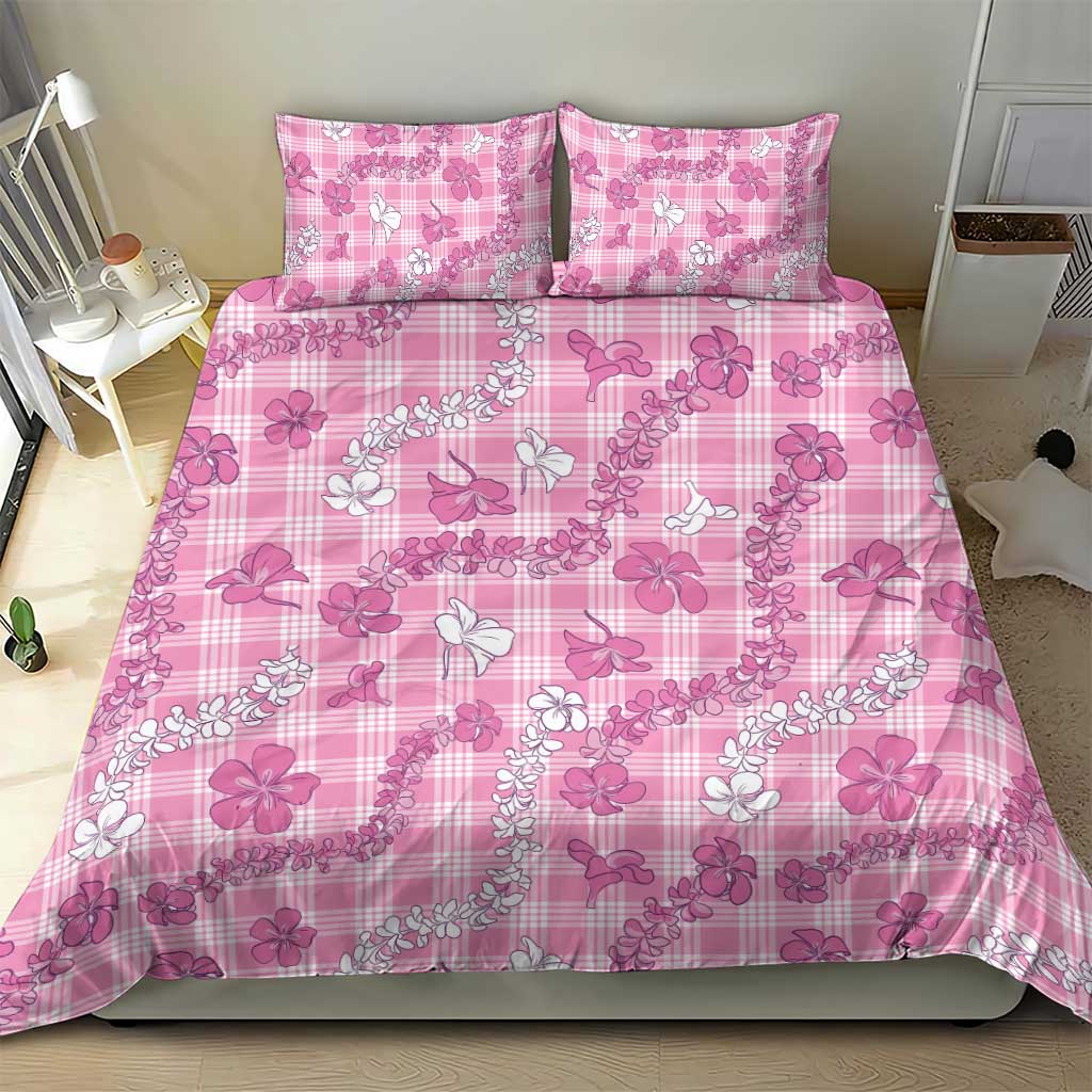 Alaka Aloha Hawaii Bedding Set Plumeria Lei With Palaka Motif LT14 - Polynesian Pride
