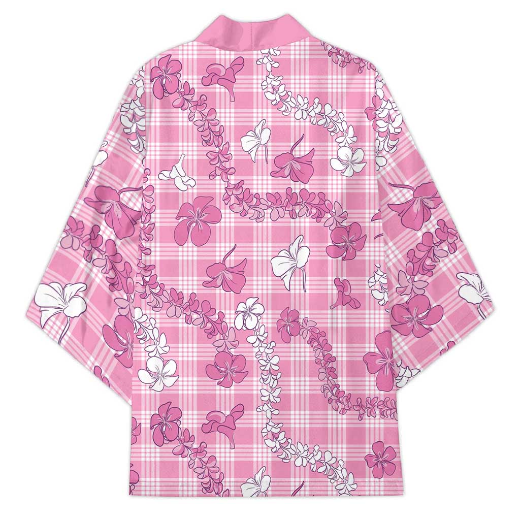 Alaka Aloha Hawaii Kimono Plumeria Lei With Palaka Motif LT14 - Polynesian Pride