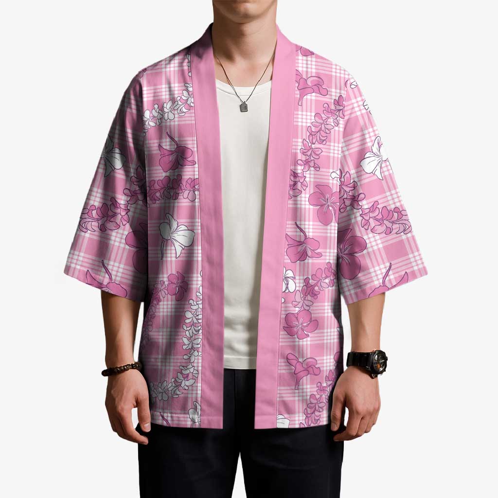 Alaka Aloha Hawaii Kimono Plumeria Lei With Palaka Motif LT14 - Polynesian Pride