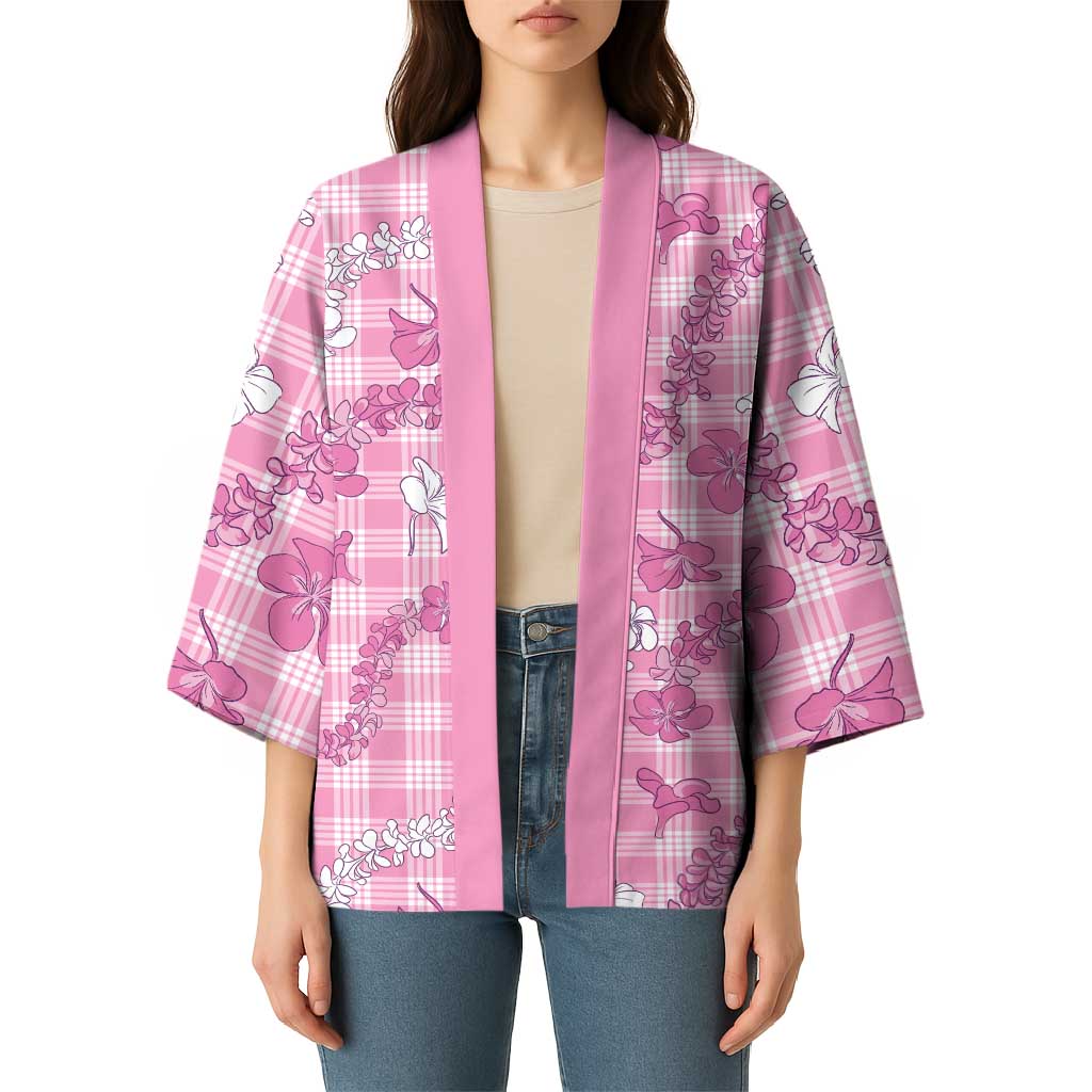 Alaka Aloha Hawaii Kimono Plumeria Lei With Palaka Motif LT14 - Polynesian Pride