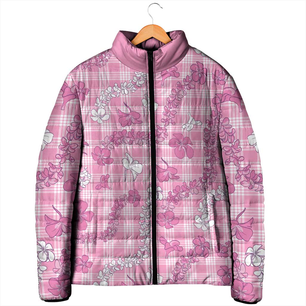 Alaka Aloha Hawaii Padded Jacket Plumeria Lei With Palaka Motif LT14 - Polynesian Pride