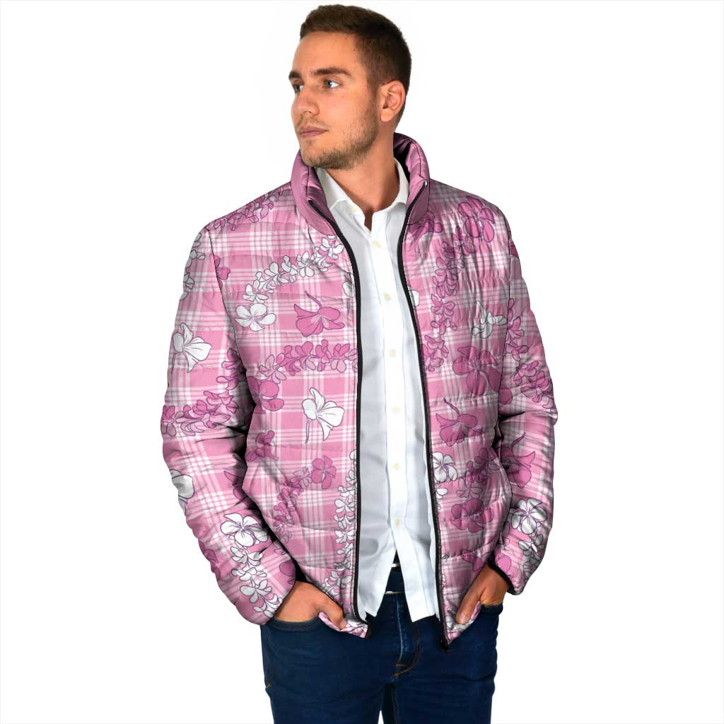 Alaka Aloha Hawaii Padded Jacket Plumeria Lei With Palaka Motif LT14 - Polynesian Pride