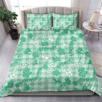 Omaomao Aloha Hawaii Bedding Set Plumeria Lei With Palaka Motif LT14 - Polynesian Pride