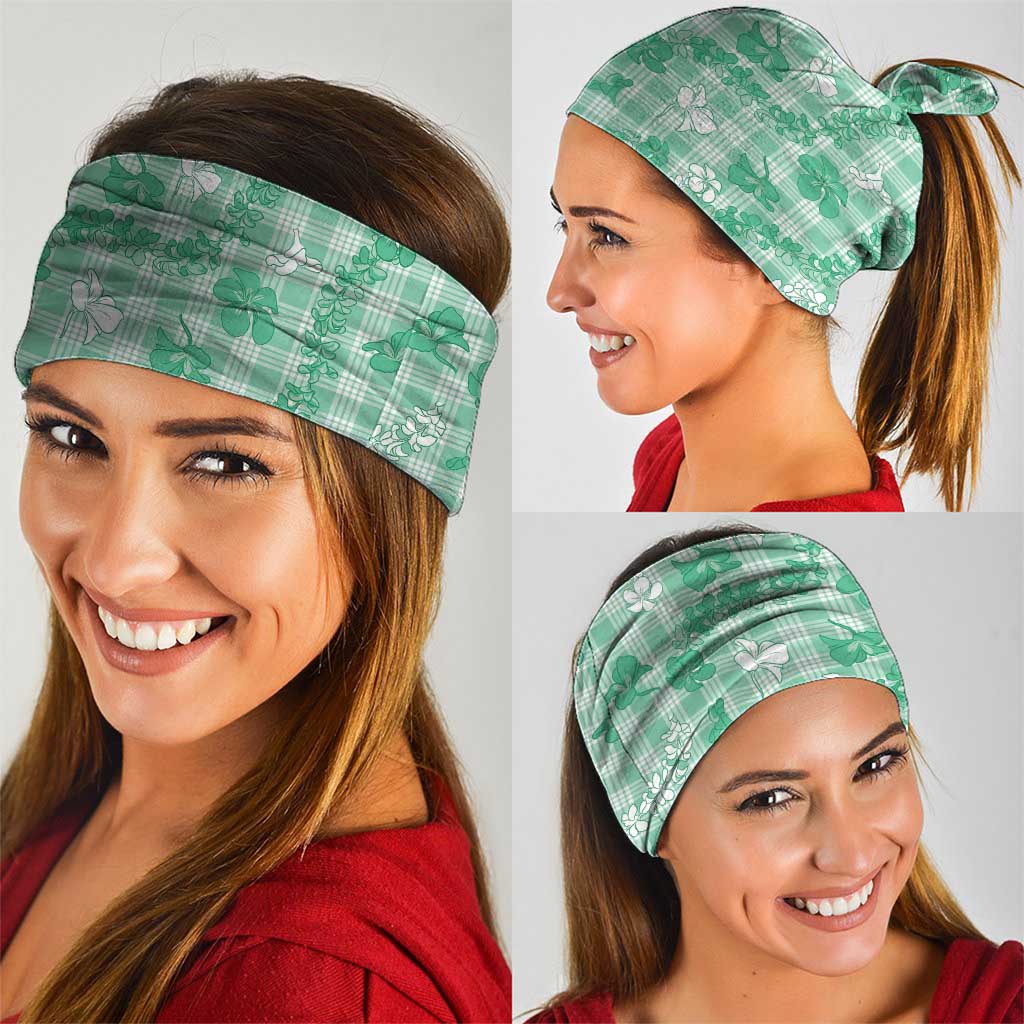 Omaomao Aloha Hawaii Neck Gaiter Plumeria Lei With Palaka Motif LT14 - Polynesian Pride
