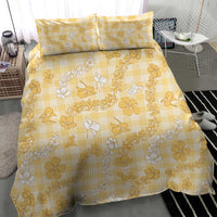 Melemele Aloha Hawaii Bedding Set Plumeria Lei With Palaka Motif LT14 - Polynesian Pride