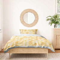 Melemele Aloha Hawaii Bedding Set Plumeria Lei With Palaka Motif LT14 - Polynesian Pride