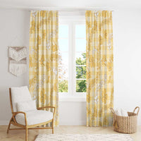 Melemele Aloha Hawaii Window Curtain Plumeria Lei With Palaka Motif LT14 - Polynesian Pride