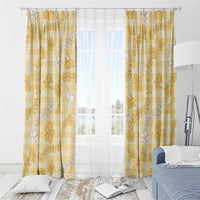 Melemele Aloha Hawaii Window Curtain Plumeria Lei With Palaka Motif LT14 - Polynesian Pride