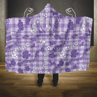 Poni Aloha Hawaii Hooded Blanket Plumeria Lei With Palaka Motif LT14 - Polynesian Pride