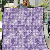 Poni Aloha Hawaii Quilt Plumeria Lei With Palaka Motif LT14 Purple - Polynesian Pride