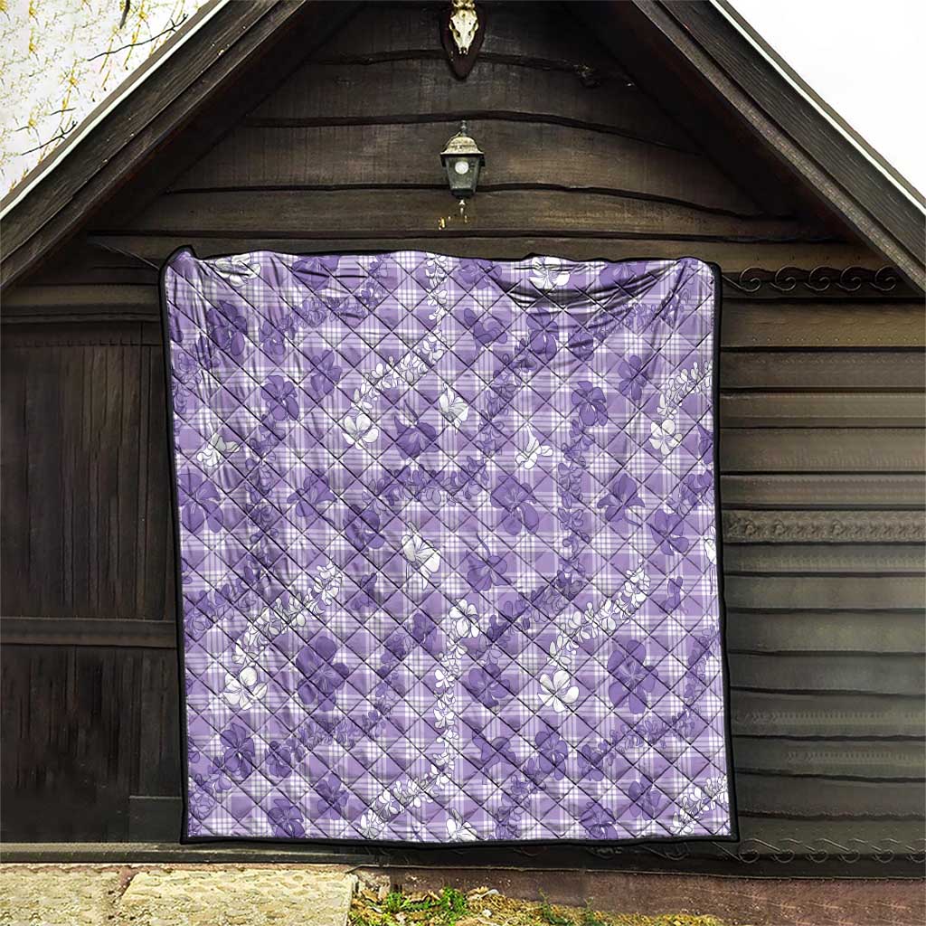 Poni Aloha Hawaii Quilt Plumeria Lei With Palaka Motif LT14 - Polynesian Pride