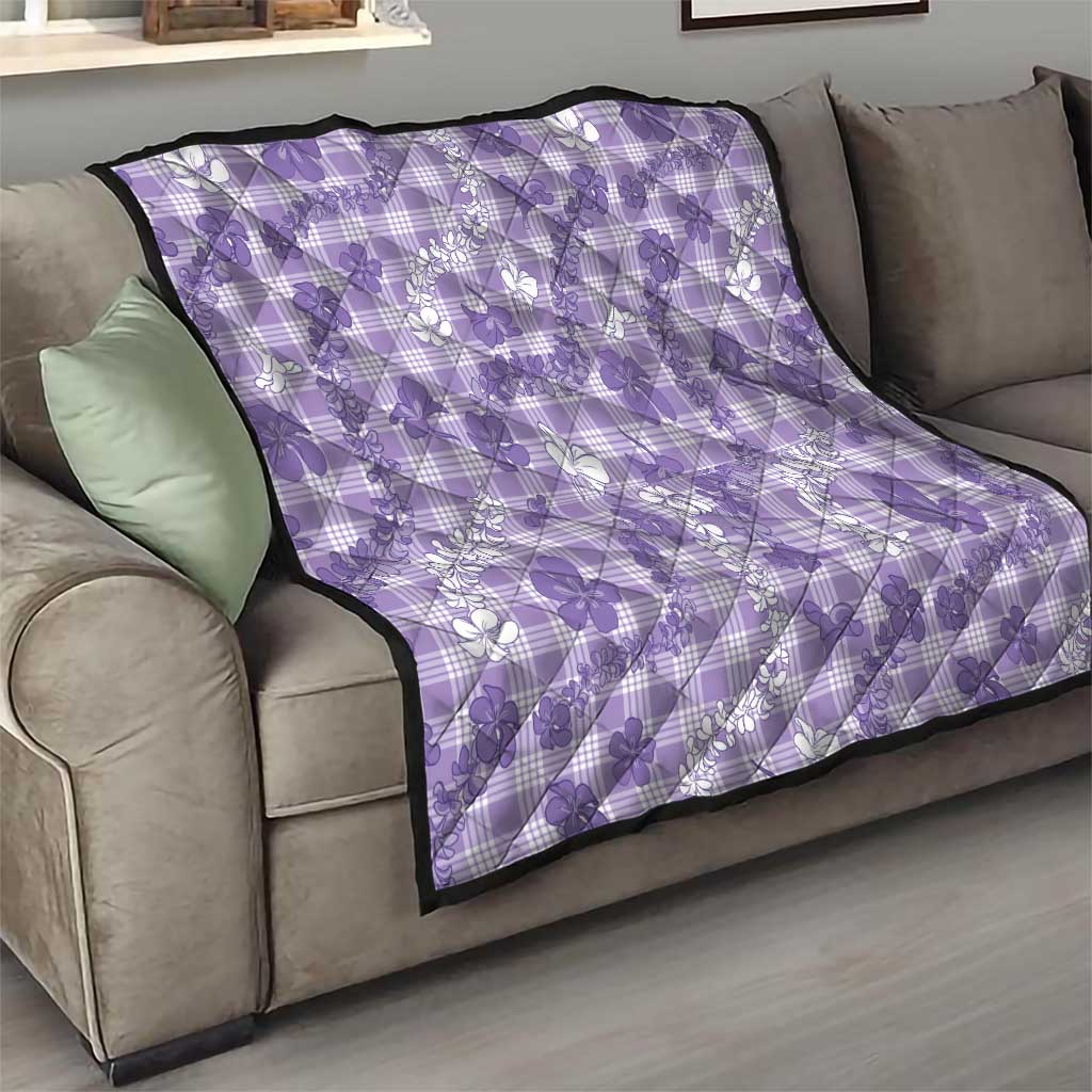 Poni Aloha Hawaii Quilt Plumeria Lei With Palaka Motif LT14 - Polynesian Pride