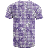 Poni Aloha Hawaii T Shirt Plumeria Lei With Palaka Motif LT14 - Polynesian Pride