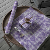 Poni Aloha Hawaii Wrapping Paper - Plumeria Lei With Palaka Motif LT14 - Polynesian Pride
