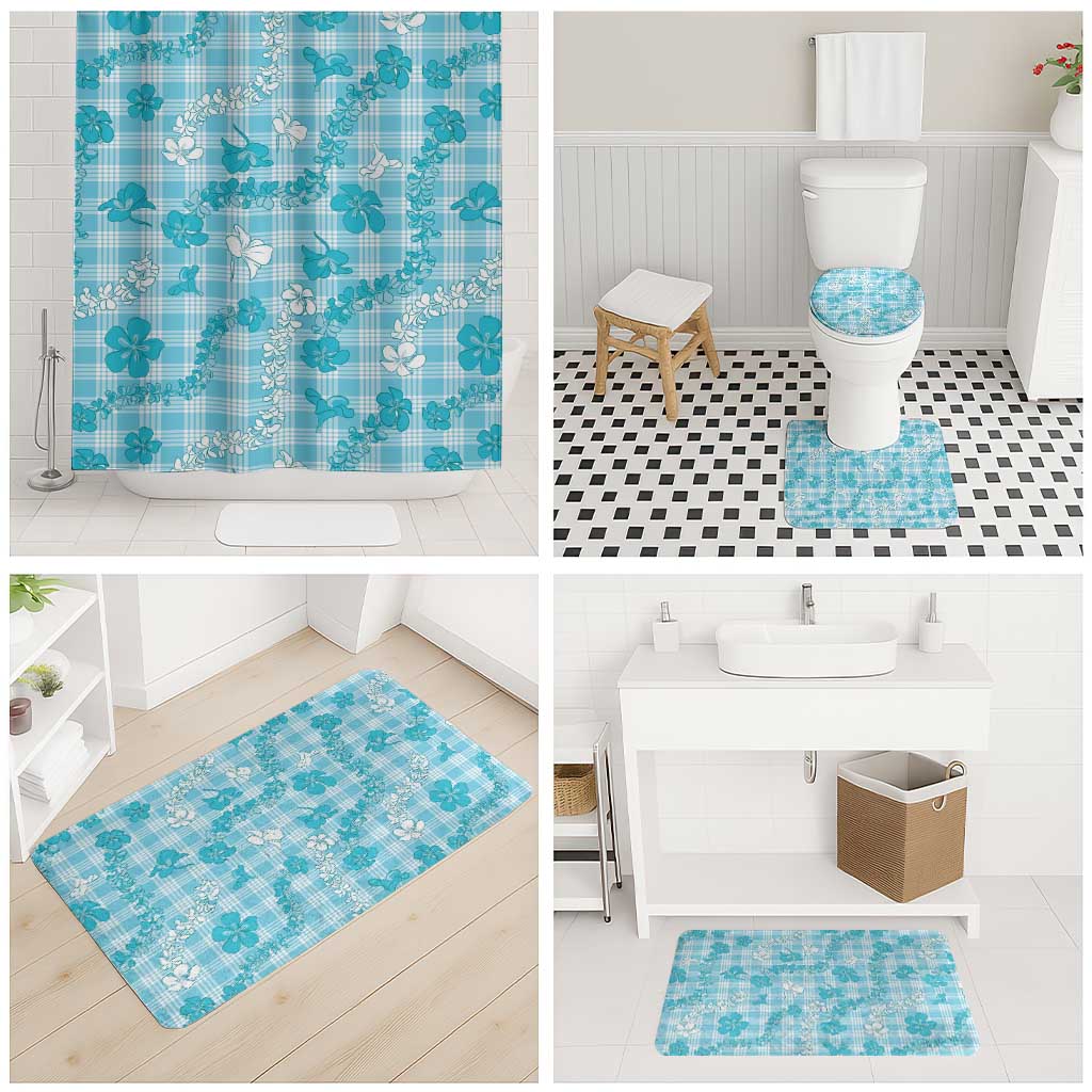 Polu Aloha Hawaii Bathroom Set Plumeria Lei With Palaka Motif LT14 - Polynesian Pride