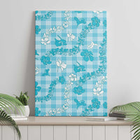 Polu Aloha Hawaii Canvas Wall Art Plumeria Lei With Palaka Motif LT14 - Polynesian Pride