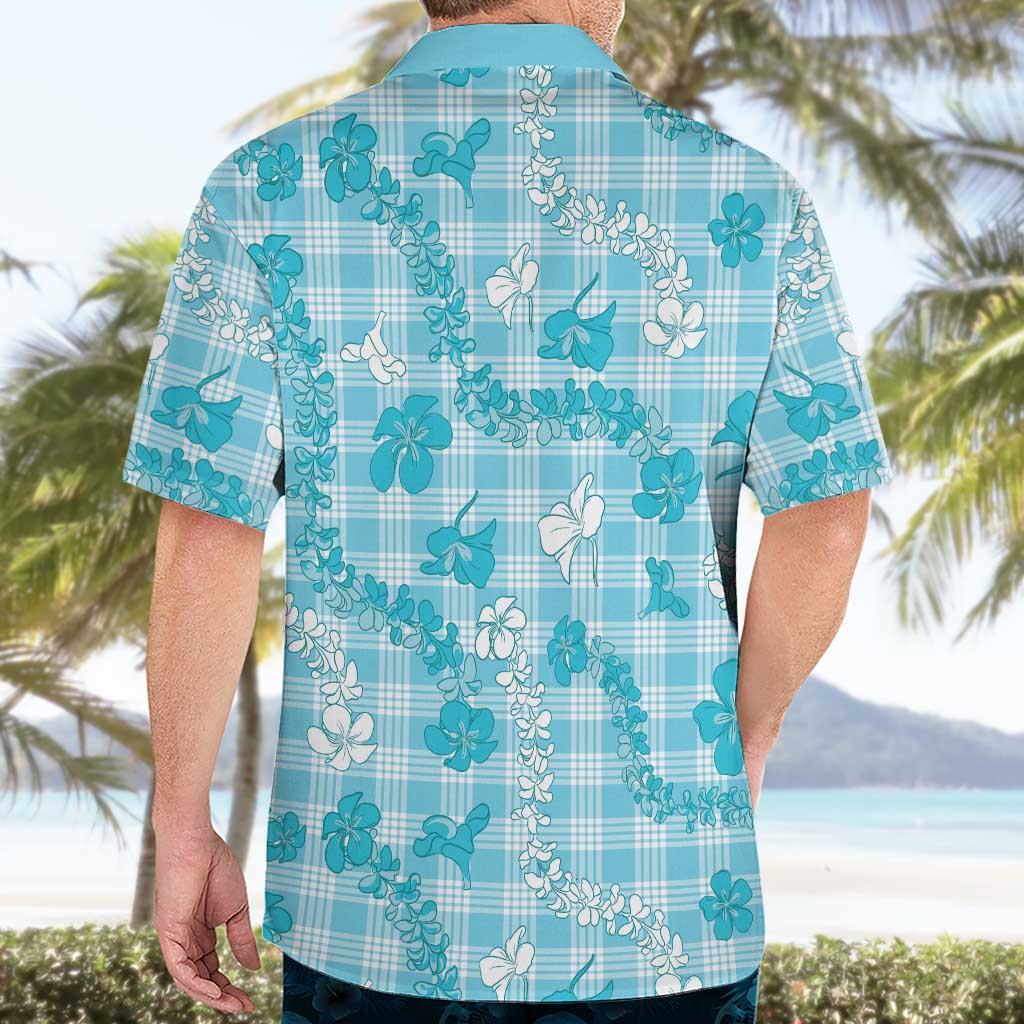 Polu Aloha Hawaii Hawaiian Shirt Plumeria Lei With Palaka Motif LT14 - Polynesian Pride