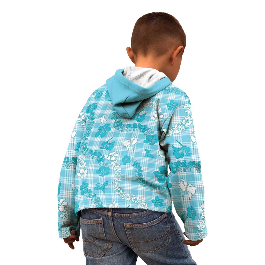 Polu Aloha Hawaii Kid Hoodie Plumeria Lei With Palaka Motif LT14 - Polynesian Pride