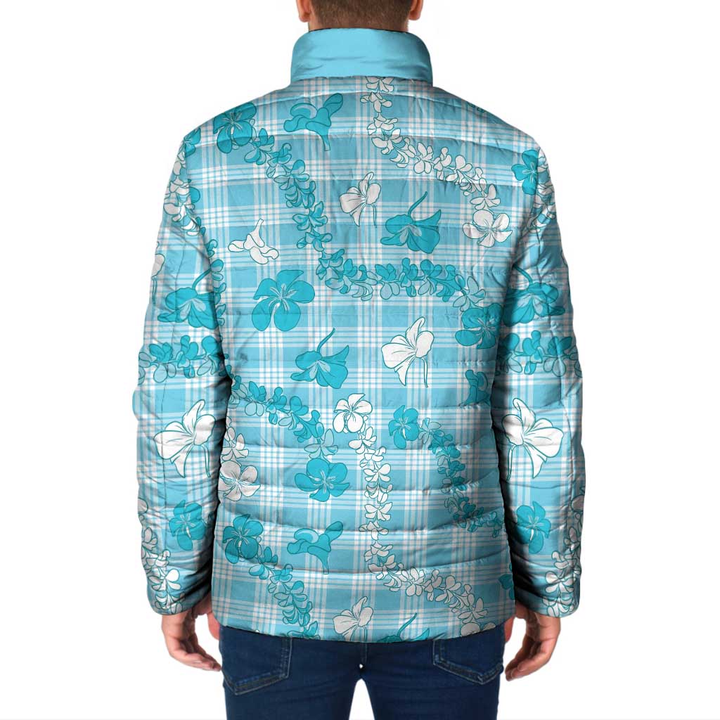 Polu Aloha Hawaii Padded Jacket Plumeria Lei With Palaka Motif LT14 - Polynesian Pride