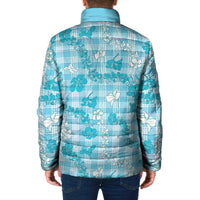 Polu Aloha Hawaii Padded Jacket Plumeria Lei With Palaka Motif LT14 - Polynesian Pride