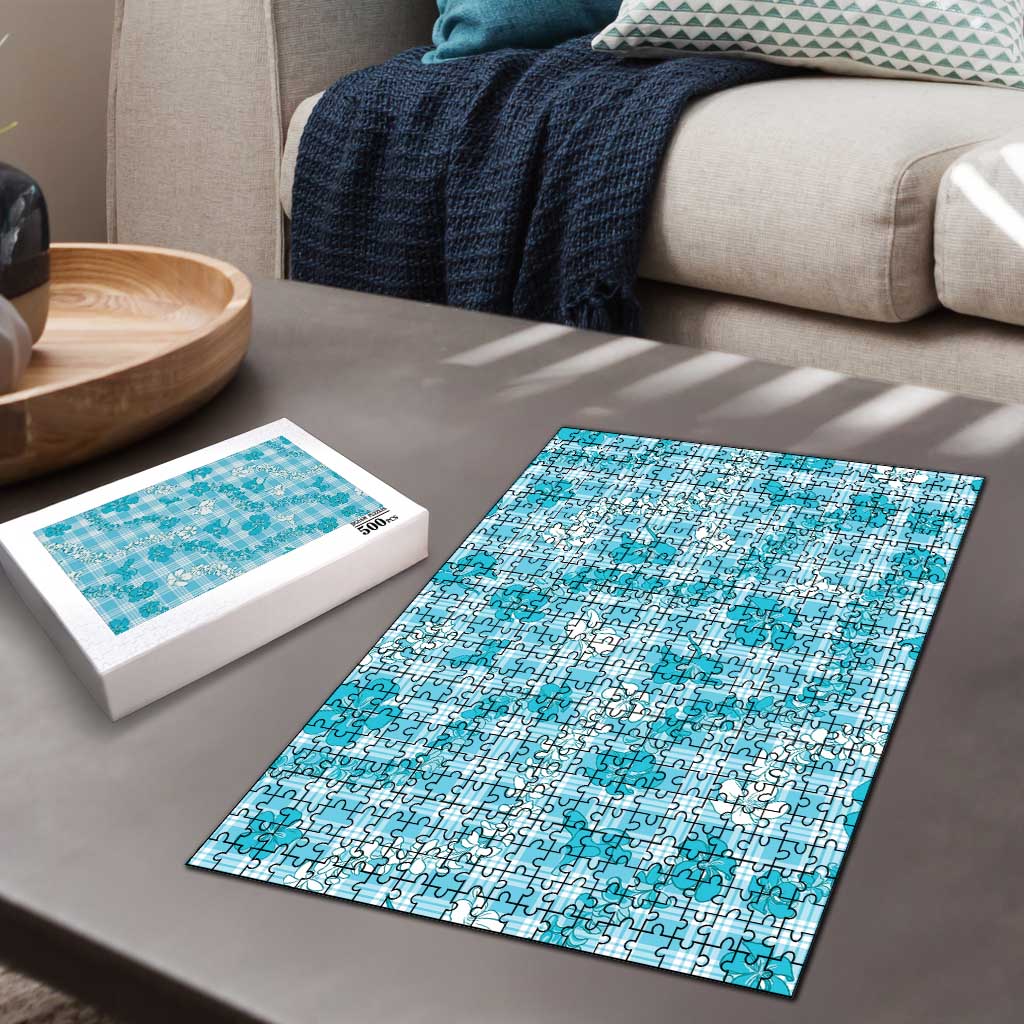 Polu Aloha Hawaii Puzzle Plumeria Lei With Palaka Motif LT14 - Polynesian Pride