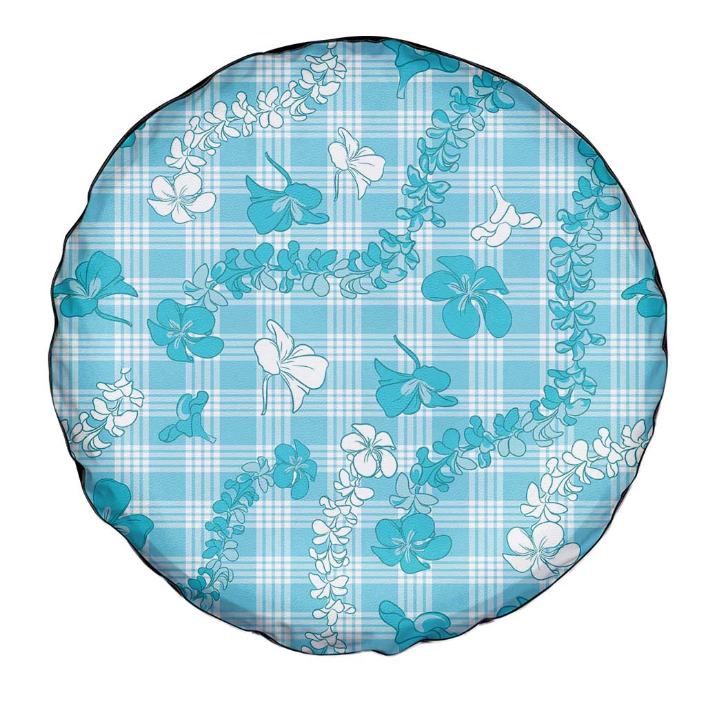Polu Aloha Hawaii Spare Tire Cover Plumeria Lei With Palaka Motif LT14 - Polynesian Pride