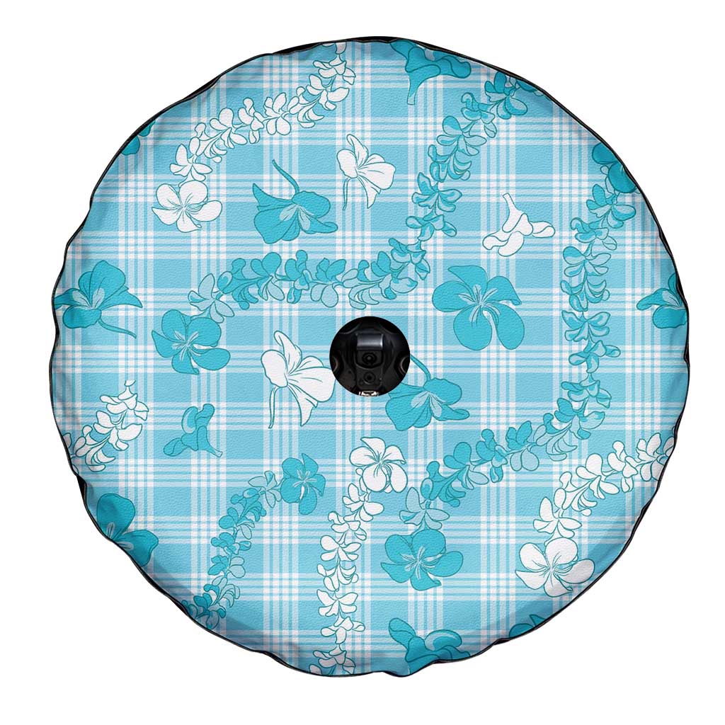 Polu Aloha Hawaii Spare Tire Cover Plumeria Lei With Palaka Motif LT14 - Polynesian Pride